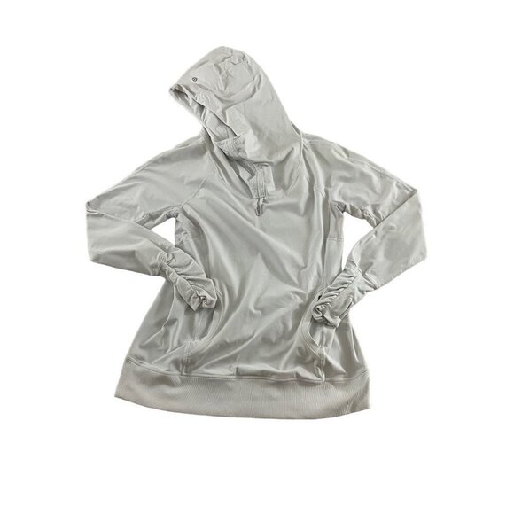 Lululemon Sweaters - Lululemon Athletica Women's White Light Hooded Pullover - 12